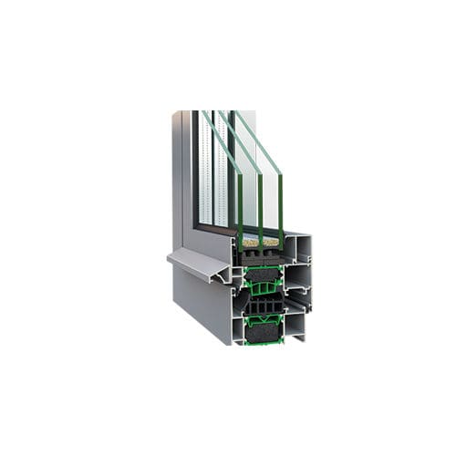 Profilato per finestra in alluminio - W4750 - ALUMINCO - in acciaio inossidabile / termoisolante