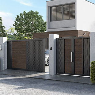 Cancello battente - WAVE SOLUTION - ALUMINCO - scorrevole / destro / in metallo