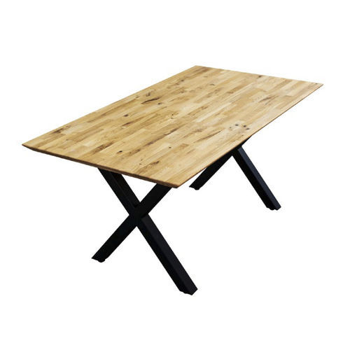 Tavolo design minimalista - ASKET-LOFT CLASSIK - Hitte s.r.o. - in rovere / con supporto in acciaio termolaccato / rettangolare