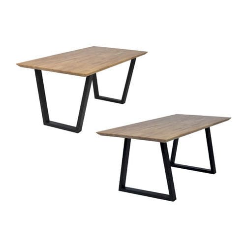Tavolo design organico - BOSCO &mdash; BALDR - Hitte s.r.o. - in rovere / con supporto in acciaio termolaccato / rettangolare
