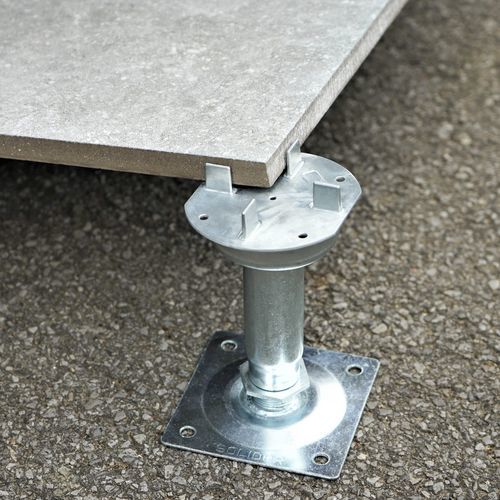 Piede di sostegno per terrazza in acciaio - FS 13/22 - SOLIDOR - ad alta resistenza / acustico / ignifugo
