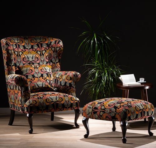 Poltrona in stile - BASSET - Ziemann Home Design - in tessuto / a orecchioni / bergère