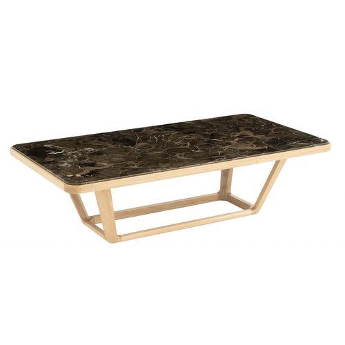 Tavolino basso in stile scandinavo - AMARANTH - Ziemann Home Design - in legno / in marmo / con supporto in legno massiccio