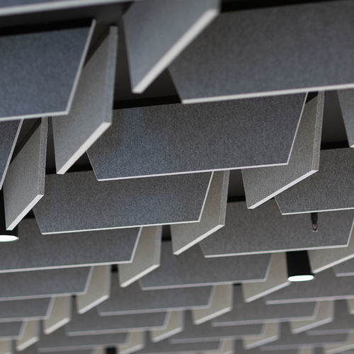 Baffle acustico in PET - FRONTIER™ - AUTEX ACOUSTICS - sospeso / rettangolare / decorativo