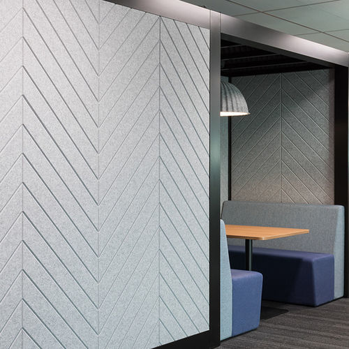 Pannello acustico per muro - GROOVE - AUTEX ACOUSTICS - in PET / rettangolare / aspetto legno