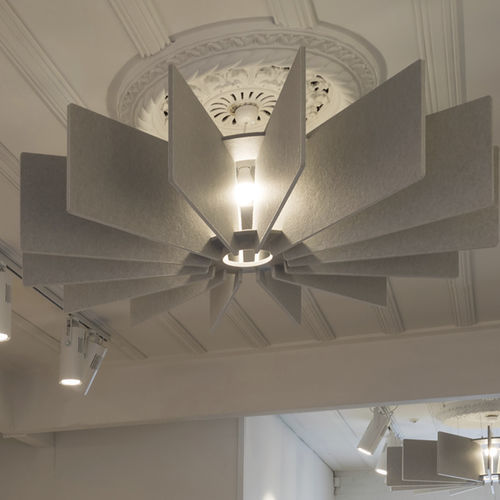 Baffle acustico in PET - LATTICE   - AUTEX ACOUSTICS - sospeso / rettangolare / cilindrico