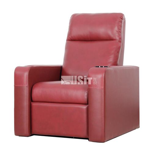 Poltrona per cinema in pelle - UV-835A - Usit Seating - contract / per uso residenziale / rossa