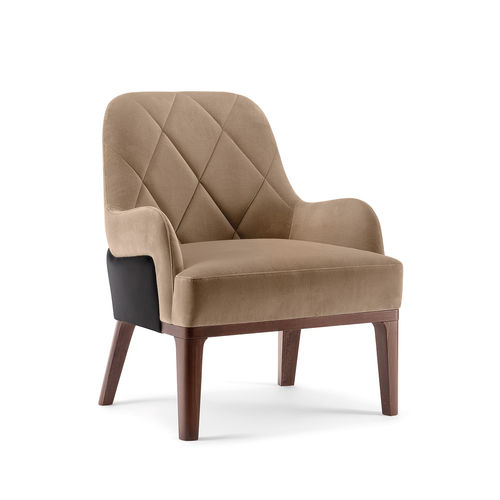 Poltrona contemporanea - GILL 070 P - TIROLO SRL - in tessuto / in legno / personalizzabile