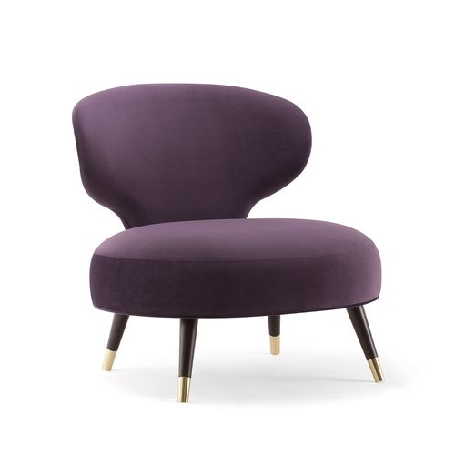 Chauffeuse contemporanea - ELLE LOUNGE CHAIR 064 P - TIROLO SRL - in tessuto / viola / per hotel