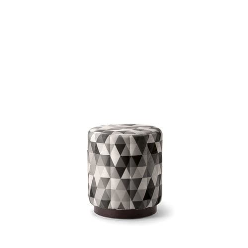 Pouf contemporaneo - CARTER 068 PF  - TIROLO SRL - in tessuto / tondo / multicolore