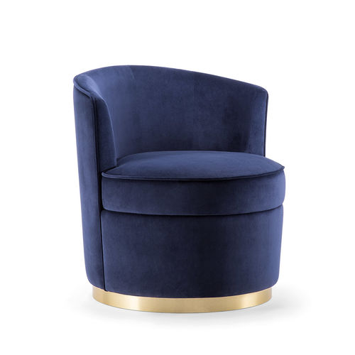 Poltrona contemporanea - LILIAN 072 PG - TIROLO SRL - in tessuto / blu / girevole