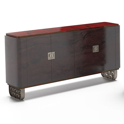 Credenza Art Deco - FIFTH AVENUE - Thomas Mucha - in noce / in padouk / in bronzo