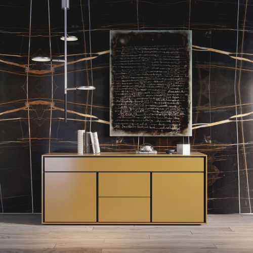 Credenza contemporanea - MODE BASE 3 - ITALIANELEMENTS - in MDF laccato / gialla