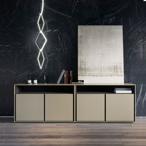 Credenza contemporanea - MODE BASE1 - ITALIANELEMENTS - in MDF laccato / per camera d'hotel / grigia