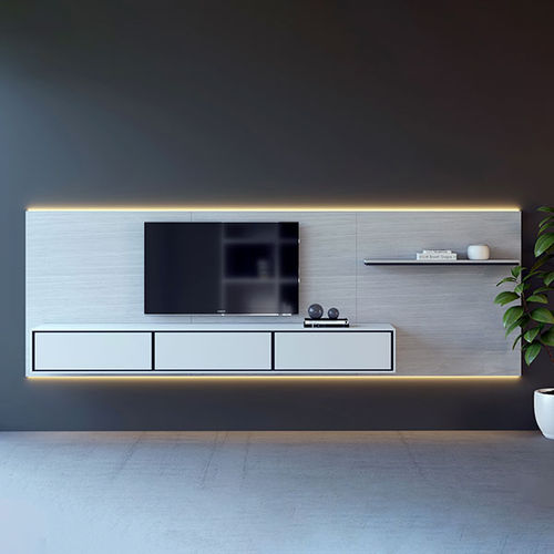 Parete attrezzata TV contemporaneo - MODE MDC15 - ITALIANELEMENTS - in MDF laccato / modulare / con illuminazione incorporata