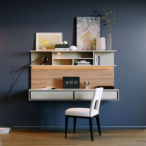 Scrivania da parete - MODE MDC23 - ITALIANELEMENTS - contemporanea / in legno laccato / con ripiano