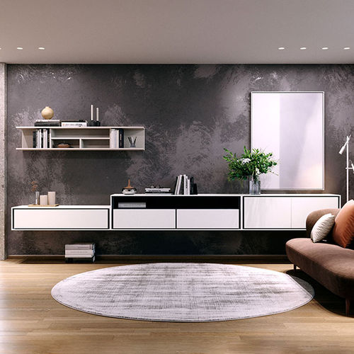 Parete attrezzata per soggiorno contemporanea - MODE MDC28 - ITALIANELEMENTS - in MDF laccato / per TV / con cassetti