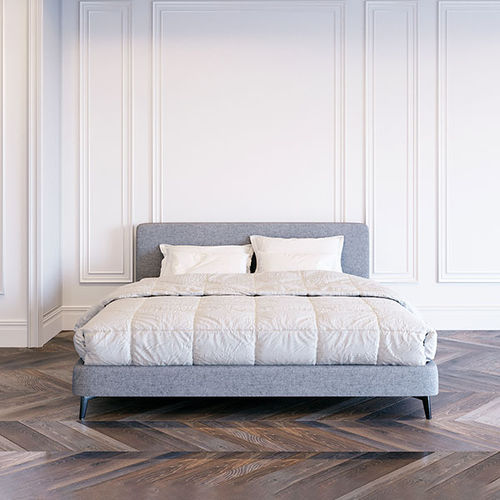 Letto matrimoniale - MIA - ITALIANELEMENTS - contemporaneo / imbottito / con testiera