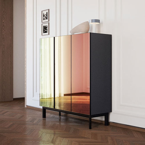 Credenza alta - FULVIA - ITALIANELEMENTS - contemporanea / impiallacciata in legno / in metallo