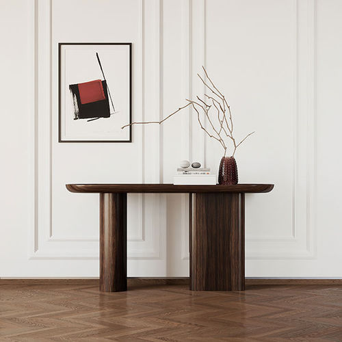 Consolle contemporanea - GRANDE - ITALIANELEMENTS - in marmo / con supporto in legno laccato / con supporto in noce