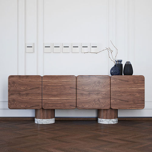 Credenza con piedi alti - GRANDE! - ITALIANELEMENTS - contemporanea / in noce / in marmo