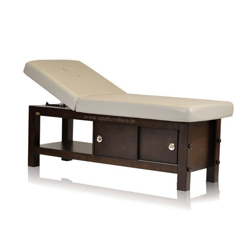 Lettino per massaggi in espanso - Kaya - Esthetica Spa and Salon Resources Private Limited - in legno massiccio / con contenitore / reclinabile