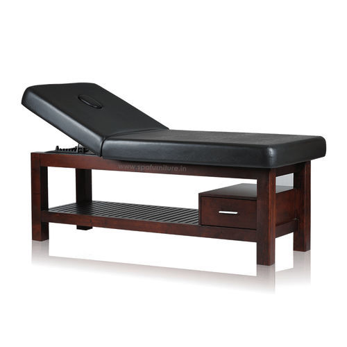 Lettino per massaggi in espanso - Angad - Esthetica Spa and Salon Resources Private Limited - in legno massiccio / con contenitore / reclinabile