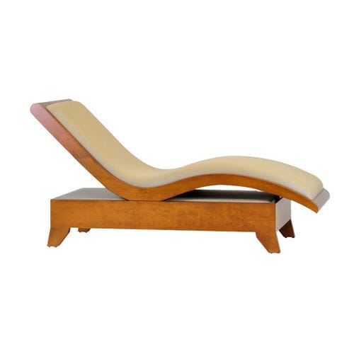 Banco di riposo per spa - Mandakini - Esthetica Spa and Salon Resources Private Limited - per hotel / in teak / in pelle