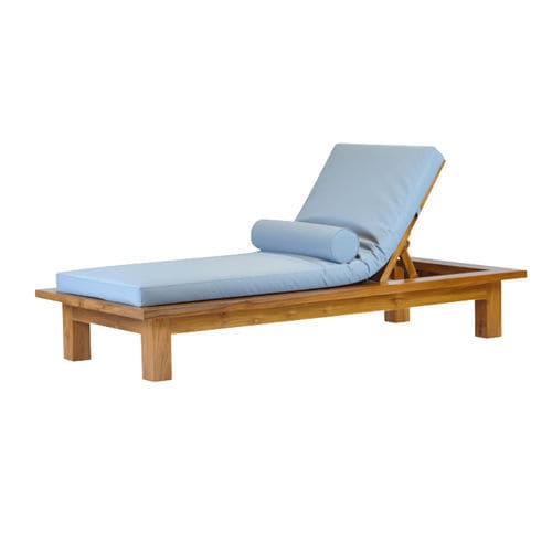 Lettino prendisole contemporaneo - Esthetica Spa and Salon Resources Private Limited - in tessuto / in pelle / in teak