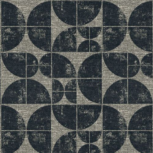 Carta da parati contemporanea - ACTON - IAN MANKIN - con motivi geometrici / aspetto tessuto / grigia