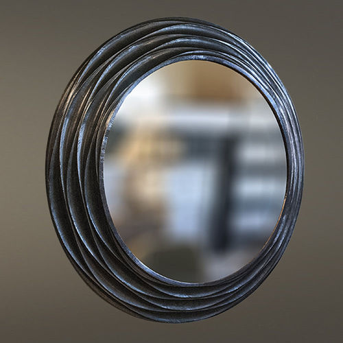Specchio a muro - PONO - Hilliard - classico / rotondo / in bronzo