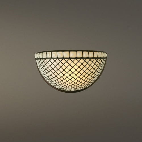 Applique classica - BEADED - Hilliard - da interno / in vetro / semicircolare