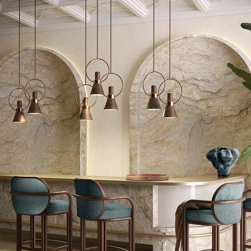 Lampada a sospensione - Humphry - WOOD TAILORS CLUB - in ottone / in noce / contemporanea