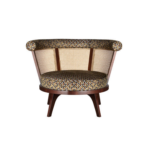 Poltrona contemporanea - George - WOOD TAILORS CLUB - in velluto / in noce / in rattan