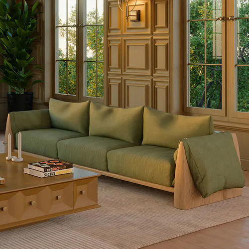 Divano contemporaneo - Dudley - WOOD TAILORS CLUB - in tessuto / in pelle / con braccioli