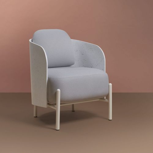 Poltrona contemporanea - ART 77,5 - NOMA Editions - in tessuto / in acciaio laccato / con cuscino rimovibile