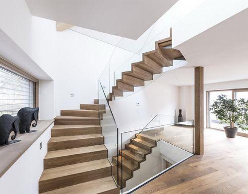 Scala dritta - U-WO - Unica living design Poland - a L / elicoidale / con gradini in legno