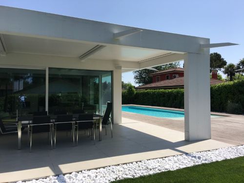 Pergola autoportante - Unica living design Poland - addossata / sospesa / in alluminio