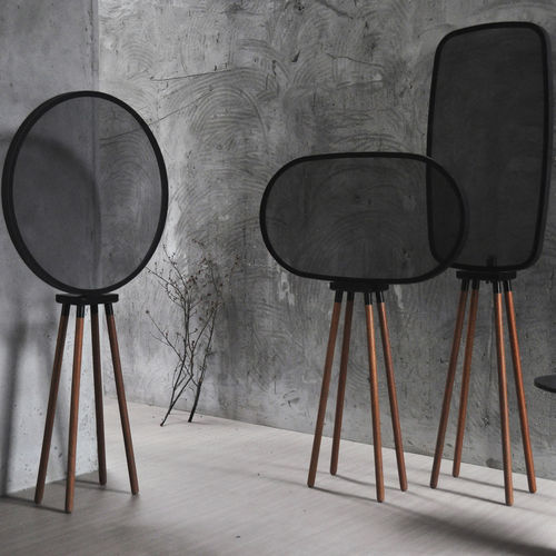 Lampada da terra - INTERLACED - camino - in maglia metallica / in faggio / contemporanea