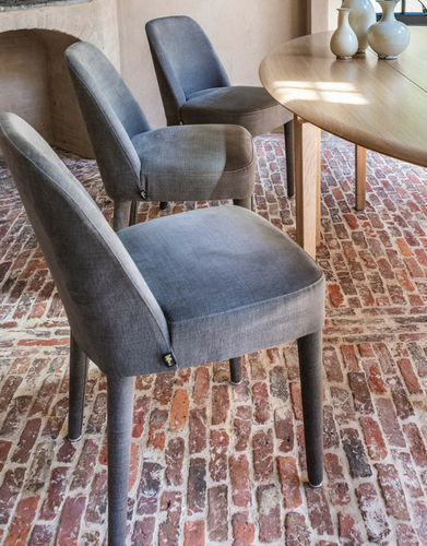 Sedia contemporanea - CLEMENCE  - Defleure Home Collection - da interno / in tessuto / in pelle