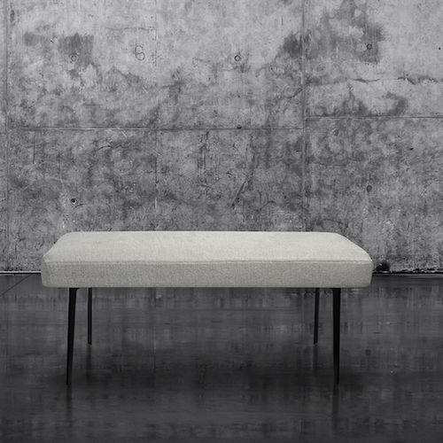 Divanetto imbottito contemporaneo - CLEMENCE  - Defleure Home Collection - in tessuto / in pelle / in faggio