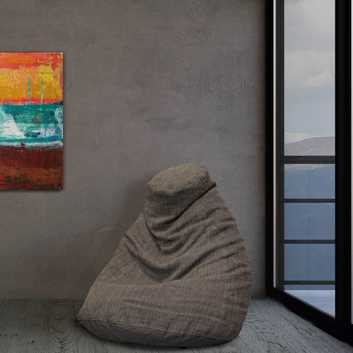 Poltrona a sacco contemporanea - HERCULE  - Defleure Home Collection - in pelle / in tessuto / sfoderabile