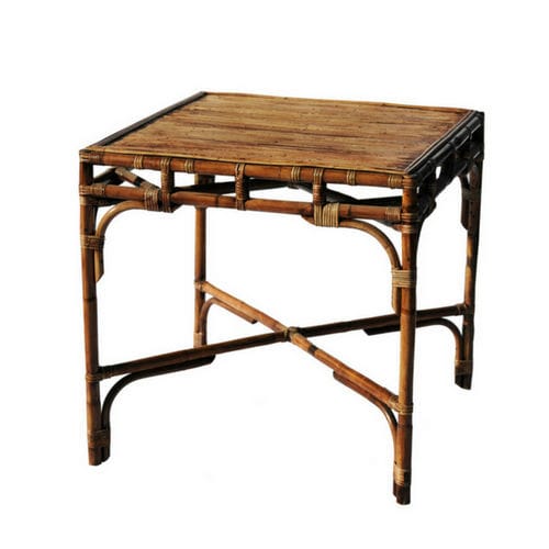 Tavolo contemporaneo - RATTAN SIDE TABLE AND TABLE - Defleure Home Collection - in rattan / con supporto in rattan / rettangolare