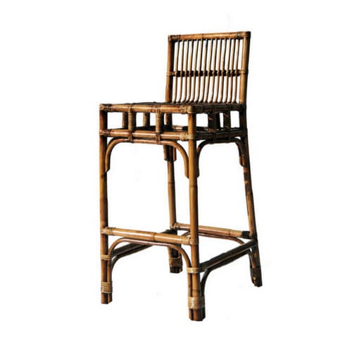 Sedia alta contemporanea - RATTAN BAR CHAIR - Defleure Home Collection - da esterno / da interno / in rattan