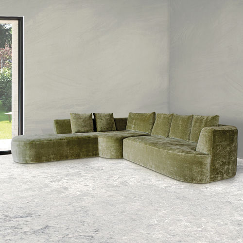 Divano modulare - GARANCE - Defleure Home Collection - contemporaneo / in tessuto / in pelle