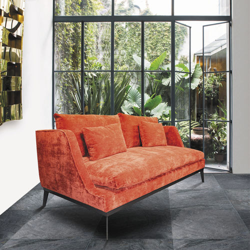 Divano contemporaneo - FLORENCE - Defleure Home Collection - in tessuto / in pelle / con cuscino rimovibile