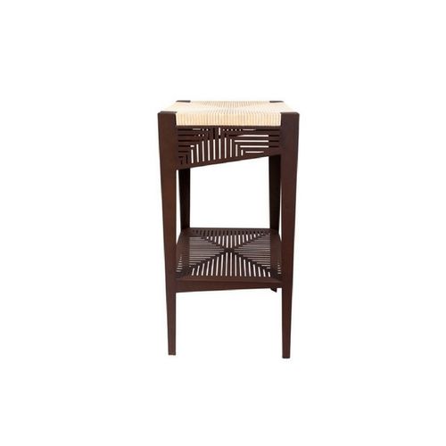 Sgabello da bar contemporaneo - CORTESE - Trackdesign - in paglia / con supporto in acciaio COR-TEN® / con 4 gambe