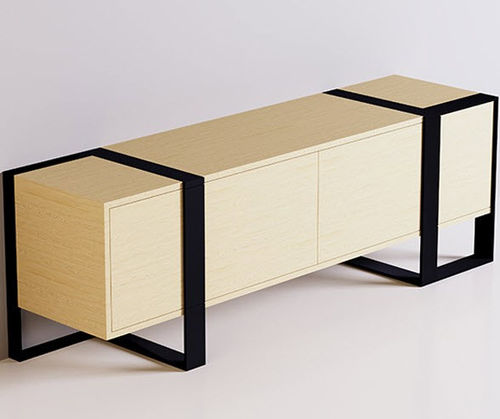 Credenza contemporanea - JACKIE - Trackdesign - in rovere / in acciaio