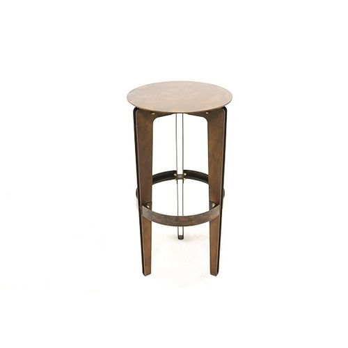Sgabello da bar contemporaneo - LEGGERO - Trackdesign - in acciaio / con supporto in acciaio COR-TEN® / con 3 piedi
