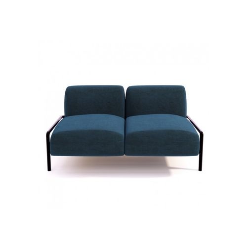 Divano contemporaneo - QUIES  - Trackdesign - in tessuto / senza braccioli / blu